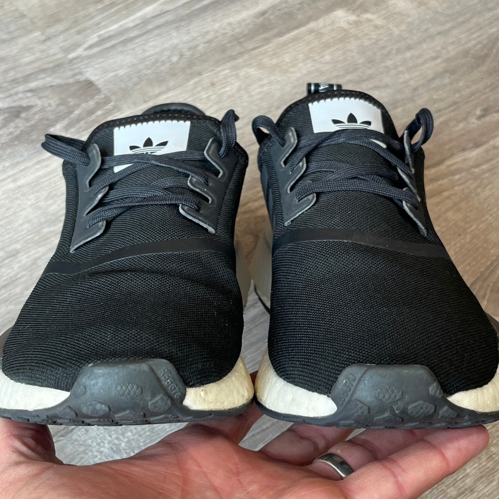 Adidas NMD_R1 Mens Black White Marble Heel Boost Sneakers IE9611 Size 9.5 - Picture 5 of 8